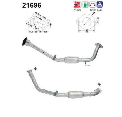 Catalyseur (Pot catalytique) AS ref. 21696