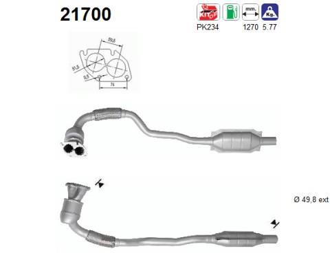 Catalyseur (Pot catalytique) AS ref. 21700