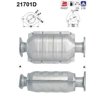 Catalyseur (Pot catalytique) AS ref. 21701D