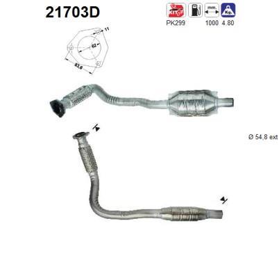 Catalyseur (Pot catalytique) AS ref. 21703D