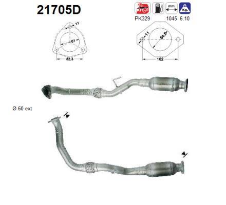 Catalyseur (Pot catalytique) AS ref. 21705D