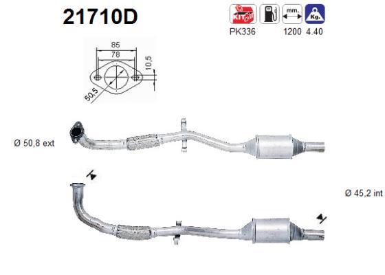 Catalyseur (Pot catalytique) AS 21710D