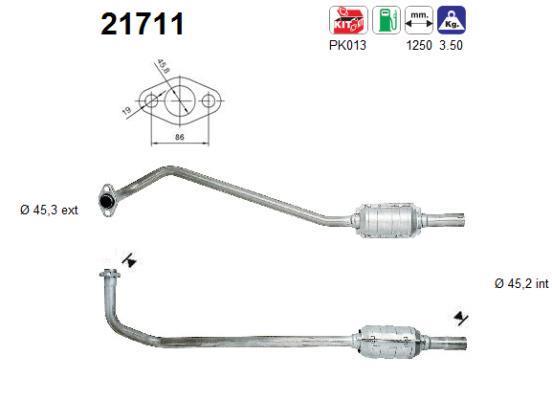 Catalyseur (Pot catalytique) AS 21711