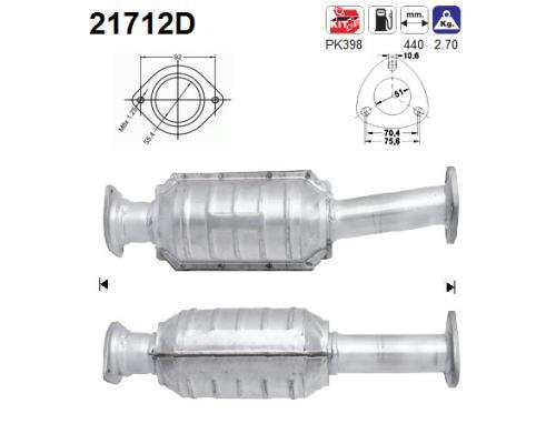 Catalyseur (Pot catalytique) AS ref. 21712D