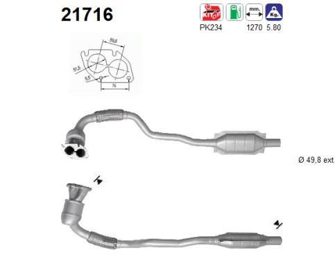 Catalyseur (Pot catalytique) AS 21716
