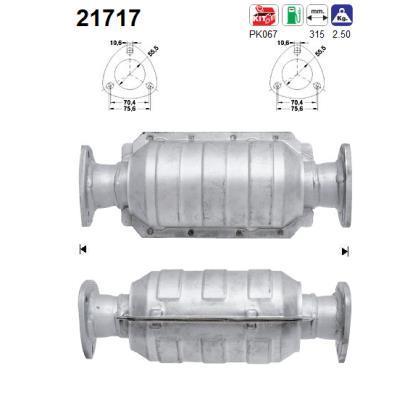 Catalyseur (Pot catalytique) AS ref. 21717