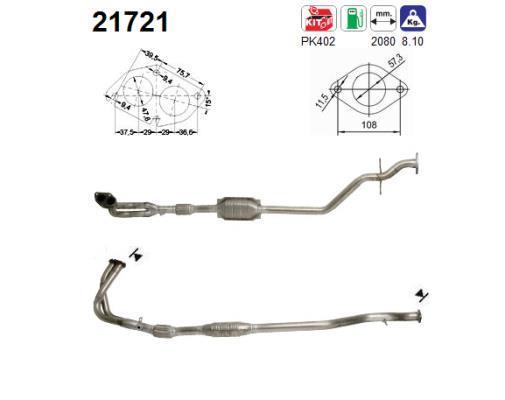 Catalyseur (Pot catalytique) AS ref. 21721