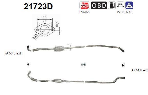 Catalyseur (Pot catalytique) AS ref. 21723D