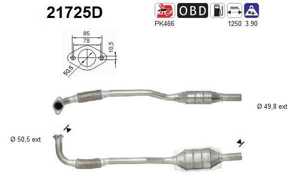 Catalyseur (Pot catalytique) AS ref. 21725D