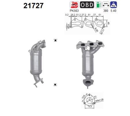 Catalyseur (Pot catalytique) AS ref. 21727