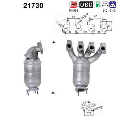 Catalyseur (Pot catalytique) AS 21730