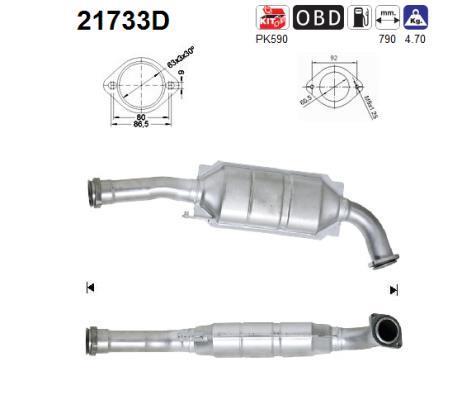 Catalyseur (Pot catalytique) AS ref. 21733D