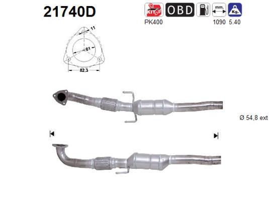 Catalyseur (Pot catalytique) AS ref. 21740D