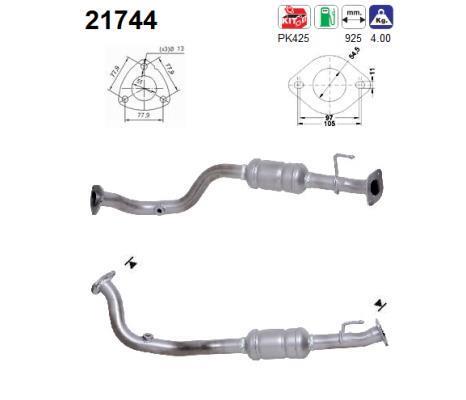 Catalyseur (Pot catalytique) AS ref. 21744