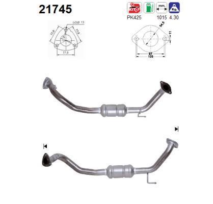 Catalyseur (Pot catalytique) AS ref. 21745