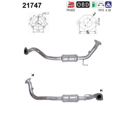 Catalyseur (Pot catalytique) AS ref. 21747
