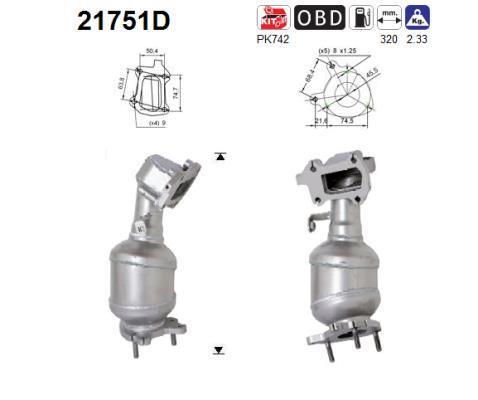 Catalyseur (Pot catalytique) AS ref. 21751D