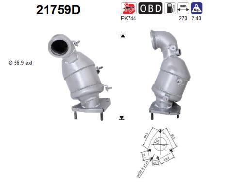 Catalyseur (Pot catalytique) AS ref. 21759D