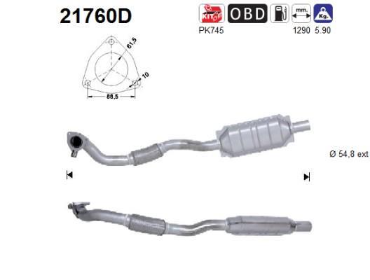 Catalyseur (Pot catalytique) AS ref. 21760D