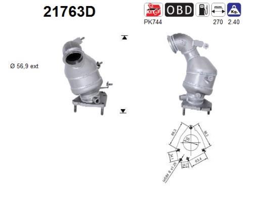 Catalyseur (Pot catalytique) AS ref. 21763D