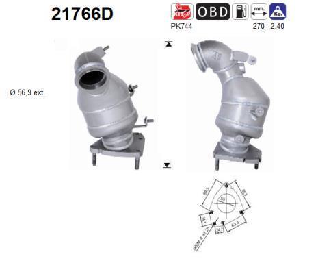 Catalyseur (Pot catalytique) AS ref. 21766D