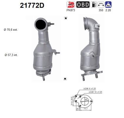 Catalyseur (Pot catalytique) AS ref. 21772D