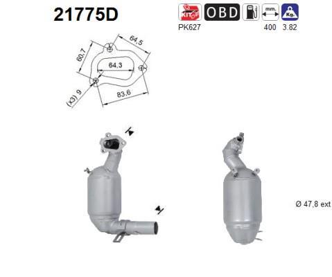 Catalyseur (Pot catalytique) AS ref. 21775D