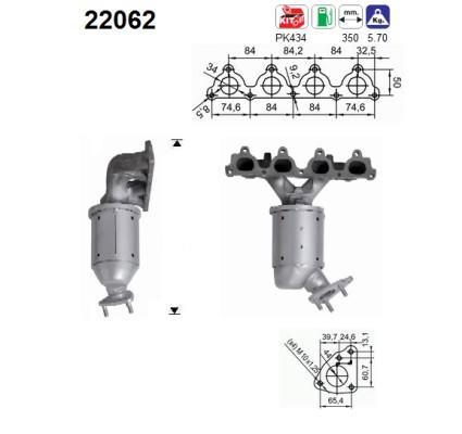 Catalyseur (Pot catalytique) AS 22062