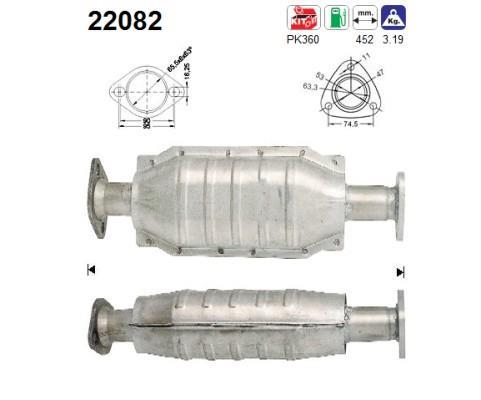 Catalyseur (Pot catalytique) AS 22082
