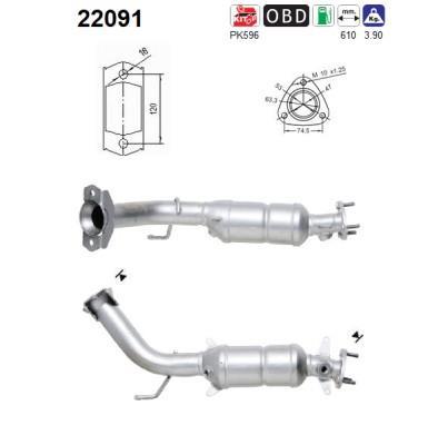 Catalyseur (Pot catalytique) AS ref. 22091