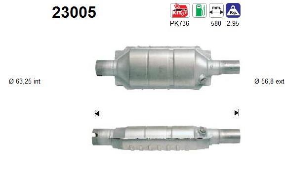 Catalyseur (Pot catalytique) AS ref. 23005