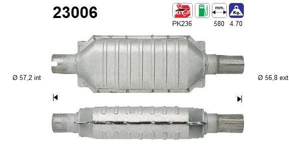 Catalyseur (Pot catalytique) AS ref. 23006