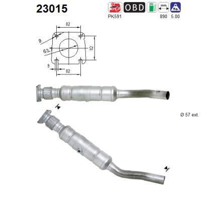 Catalyseur (Pot catalytique) AS ref. 23015