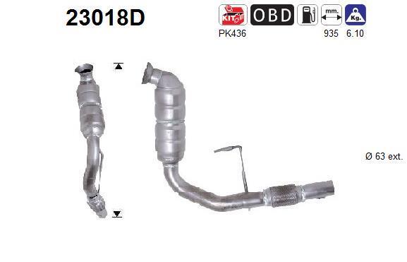 Catalyseur (Pot catalytique) AS 23018D