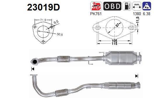 Catalyseur (Pot catalytique) AS ref. 23019D