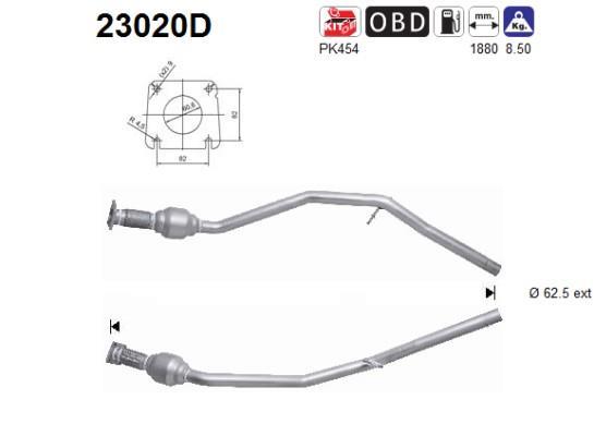Catalyseur (Pot catalytique) AS ref. 23020D
