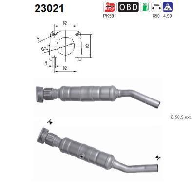 Catalyseur (Pot catalytique) AS ref. 23021