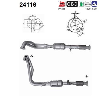 Catalyseur (Pot catalytique) AS 24116