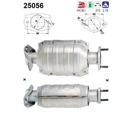 Catalyseur (Pot catalytique) AS ref. 25056