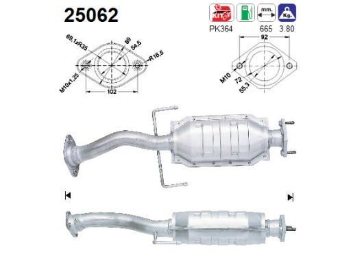 Catalyseur (Pot catalytique) AS ref. 25062