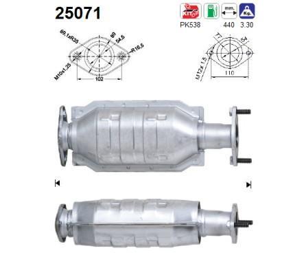 Catalyseur (Pot catalytique) AS ref. 25071