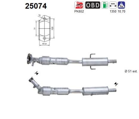 Catalyseur (Pot catalytique) AS 25074