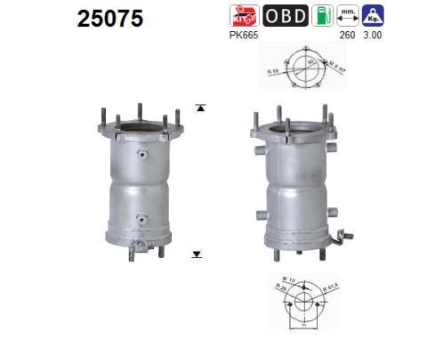 Catalyseur (Pot catalytique) AS ref. 25075