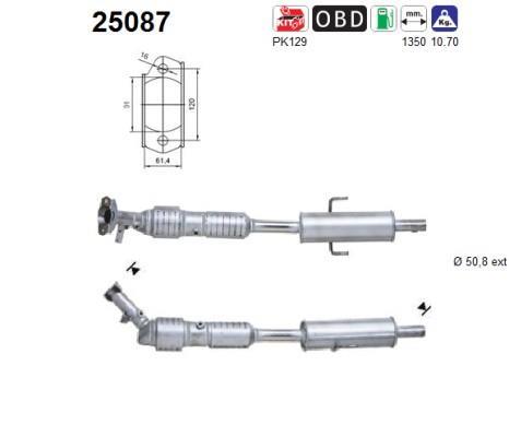 Catalyseur (Pot catalytique) AS 25087