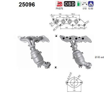 Catalyseur (Pot catalytique) AS ref. 25096