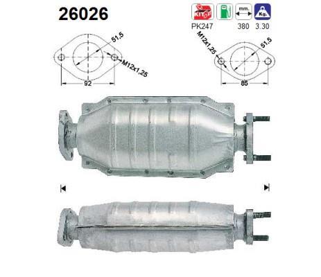 Catalyseur (Pot catalytique) AS ref. 26026