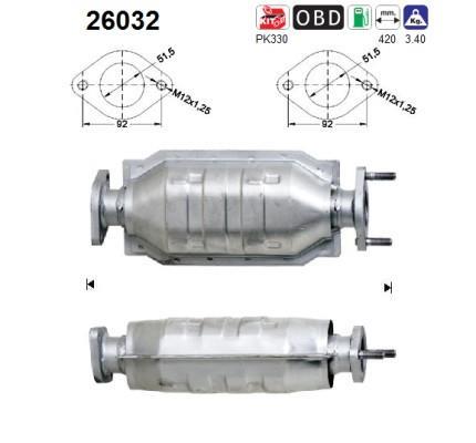 Catalyseur (Pot catalytique) AS 26032