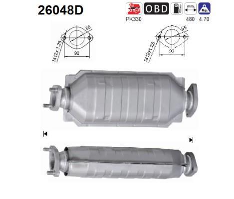 Catalyseur (Pot catalytique) AS ref. 26048D