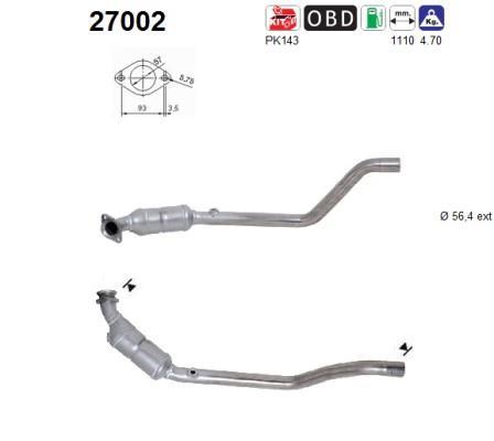 Catalyseur (Pot catalytique) AS 27002