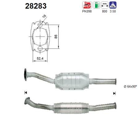 Catalyseur (Pot catalytique) AS 28283